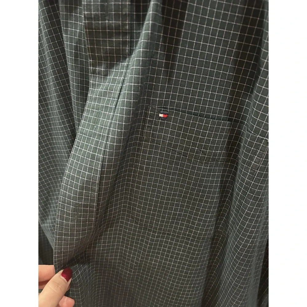 Tommy Hilfiger Mens XL Plaid Check Button Up Traditional Dresswear Classic Shirt - Picture 3 of 8